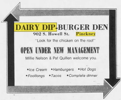 Dairy Dip Drive-In (Dairy Dip Burger Den) - May 1980 Ad - Different Address